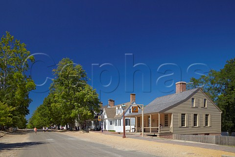 Richard Charltons Coffeehouse and Edinburgh Castle on Duke of Gloucester Street Colonial Williamsburg Virginia USA