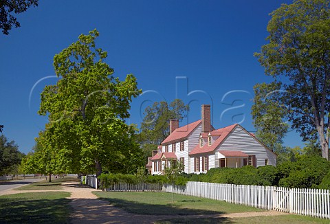 St George Tucker House on Nicholson Street Colonial Williamsburg Virginia USA