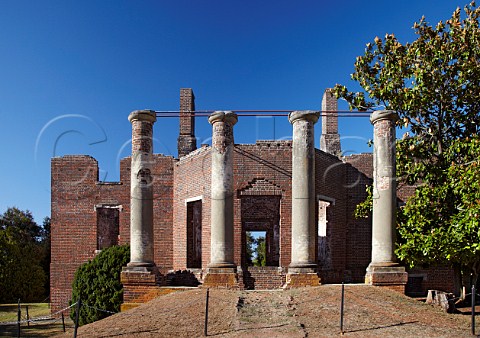 The historic ruined Barbour house at Barboursville Vineyards   Barboursville Virginia USA Monticello AVA