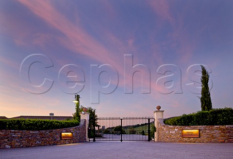 Entrance to Antinoris Tignanello estate Montefiridolfi Tuscany Italy