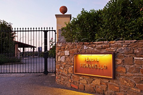 Entrance to Antinoris Tignanello estate Montefiridolfi Tuscany Italy