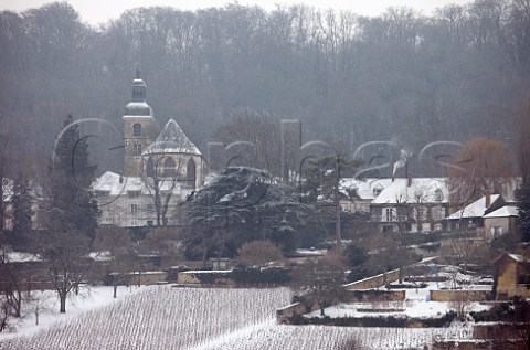 The Abbey of Hautvillers where Dom Prignon is buried   Near pernay Marne France  Champagne