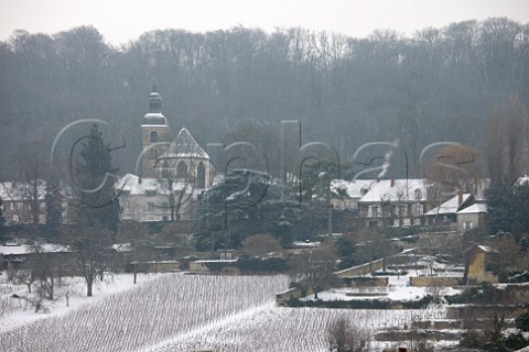 The Abbey of Hautvillers where Dom Prignon is buried   Near pernay Marne France  Champagne