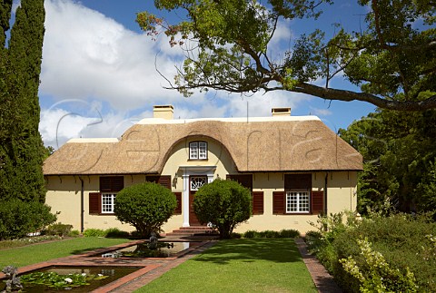 Thatched cottage in the gardens of Vergelegen Somerset West Western Cape South Africa  Stellenbosch