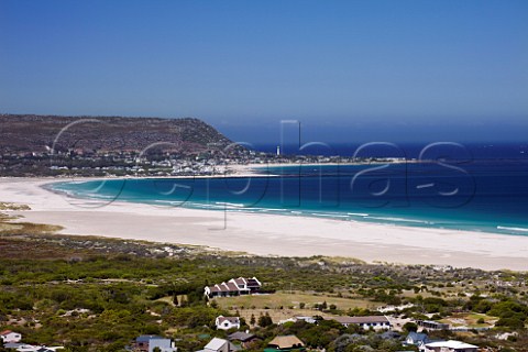 Village of Kommetjie and Slang Koppunt lighthouse on Chapmans Bay   Noordhoek Western Cape South Africa