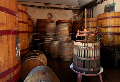 Barrel cellar of Scali winery Paarl Western Cape South Africa   Voor Paardeberg