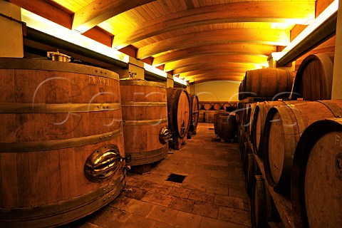 Barrel cellar of Radikon Oslavia Friuli Italy    Collio