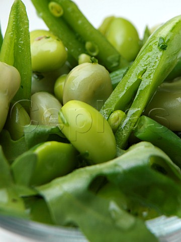Close up of green bean salad