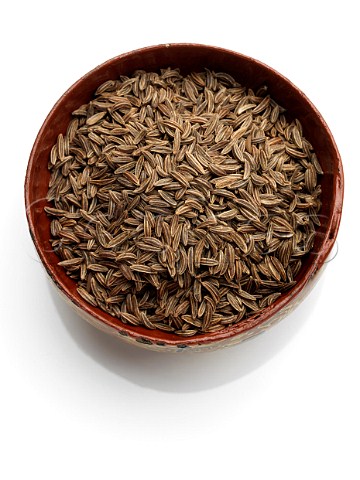 A bowl of caraway seeds