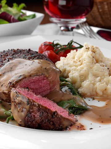 Peppered fillet steak with celeriac puree Marco Pierre White recipe