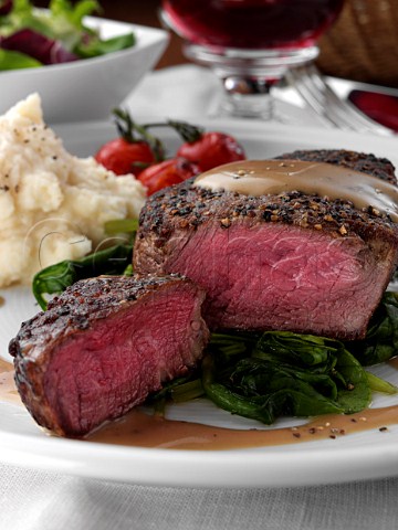 Peppered fillet steak with celeriac puree Marco Pierre White recipe