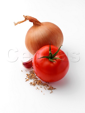 Tomato onion garlic fenugreek cumin