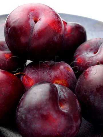 Ripe plums close up