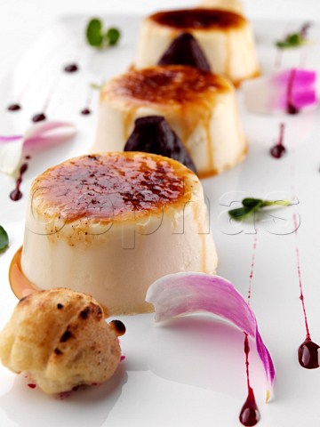Goats cheese creme brulee