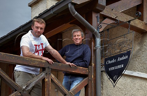 Cyril Audoin and his father Charles Domaine Charles Audoin MarsannaylaCte CtedOr France  Marsannay