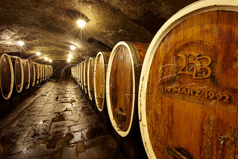Barrel cellar of Weingut Dr Brklin Wolf  Wachenheim an der Weinstrasse Pfalz Germany