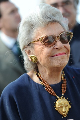 Baroness Philippine de Rothschild died 2014 of Chteau MoutonRothschild at Vinexpo 2011 Bordeaux France