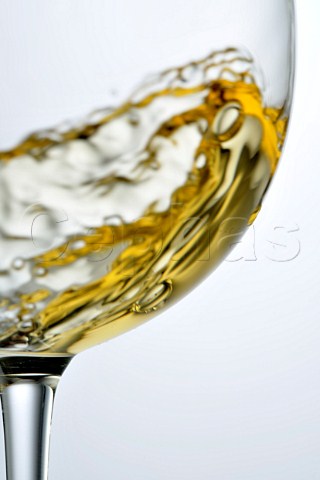 Swirling a glass of Stormhoek Chenin Blanc