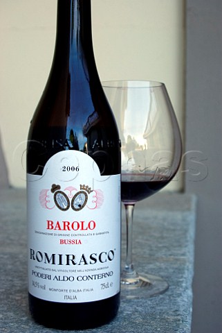 Bottle of 2006 Romirasco Barolo of Poderi Aldo Conterno Monforte dAlba Piemonte Italy   Barolo