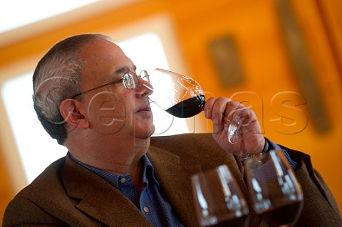 Michel Bettane wine critic tasting at Chteau BraneCantenac Margaux Gironde France Mdoc  Bordeaux
