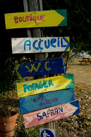 Signs at Safran de Bordeaux AmbarsetLagrave Gironde France