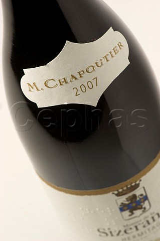 Label on bottle of Monier de la Sizeranne 2007 of M Chapoutier  Hermitage