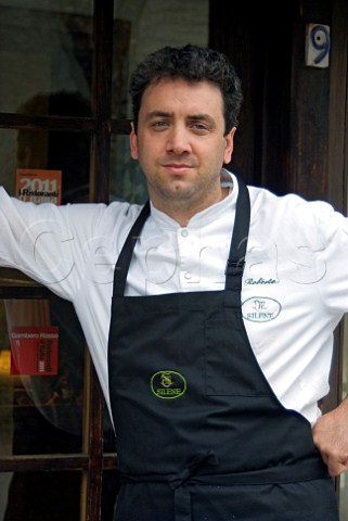Roberto Rossi chef of Il Silene restaurant Seggiano Tuscany Italy