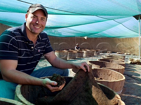 Christiaan Loots with his vermicompost Waterkloof Estate Somerset West South Africa Stellenbosch