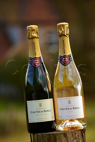 Bottles of Britagne Blanc de Blancs and Ros sparkling wine of Coates  Seely The Wooldings Whitchurch Hampshire England