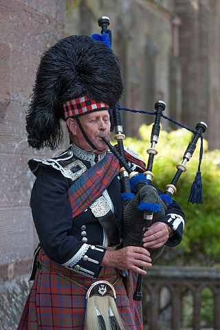 Piper at Scone Palace Scone near Perth Scotland