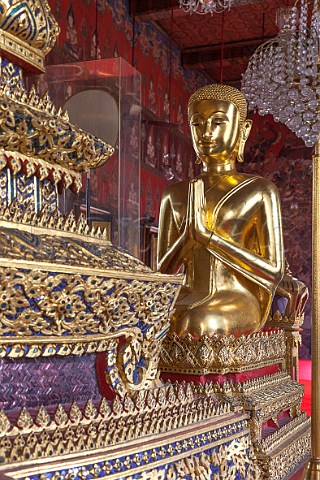 Kneeling Buddha in the Grand Palace Bangkok Thailand