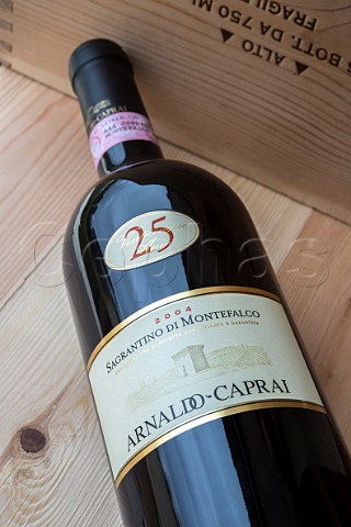 Bottle of Sagrantino di Montefalco of Arnaldo Caprai Montefalco Umbria Italy