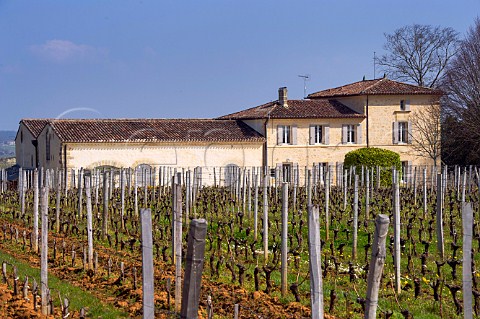 Chteau Valandraud and vineyard in early spring Saintmilion Gironde France Stmilion  Bordeaux