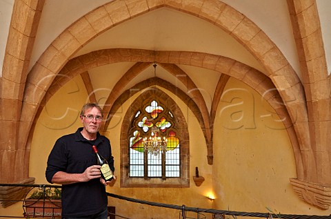 Frdric Lornet in his winery the former Cistercian LAbbaye de Genne  MontignylsArsures Jura France Arbois