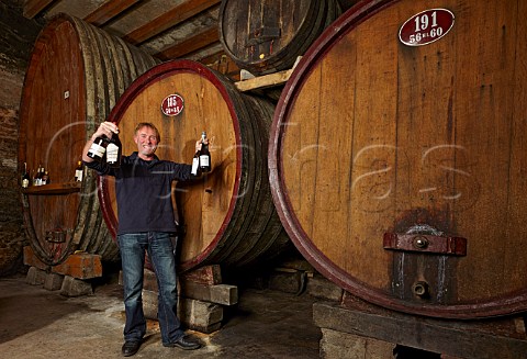 Frdric Lornet in his winery the former Cistercian LAbbaye de Genne  MontignylsArsures Jura France Arbois