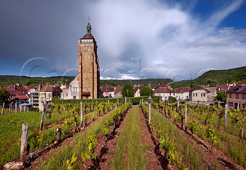 glise Saint Just and vineyard Arbois Jura France