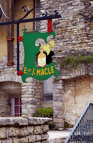 Sign on wall of Domaine Macle ChteauChalon Jura France