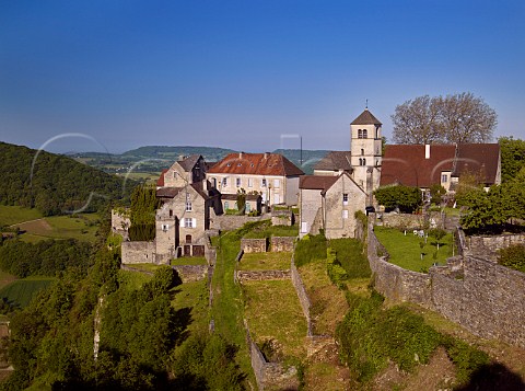 Village and glise Saint Pierre of ChteauChalon Jura France