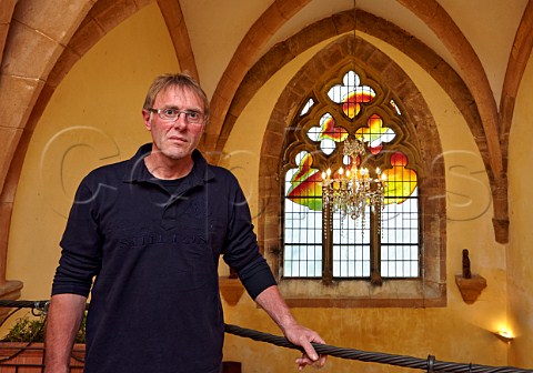 Frdric Lornet in his winery the former Cistercian LAbbaye de Genne  MontignylsArsures Jura France Arbois