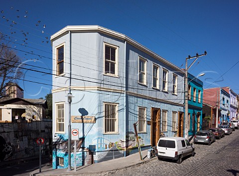 Casa Liesel Bed  Breakfast house on cobbled street Valparaiso Chile