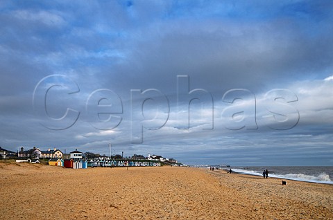 Southwold beach on a winter day Suffolk England