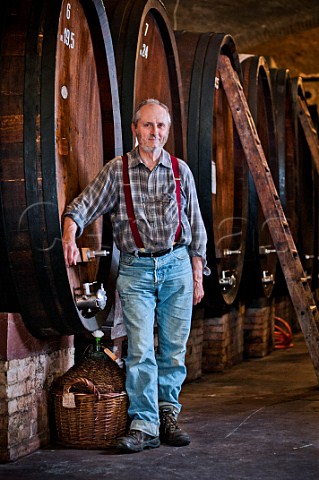 Mauro Mascarello in winery of Giuseppe Mascarello e Figlio Monchiero Piemonte Italy  Barolo