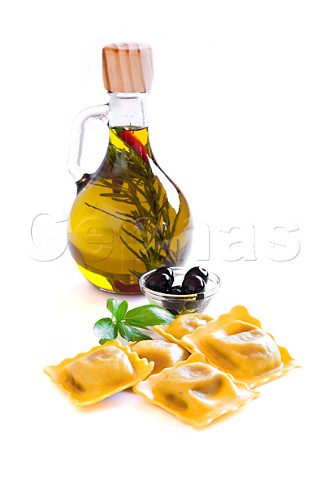Ravioli and olive oil