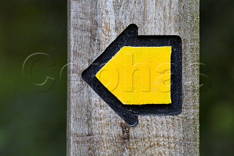 Footpath direction post Bookham Common Surrey England