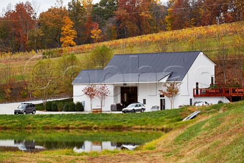 Autumn colours at Lovingston Winery Lovingston Virginia USA Monticello AVA