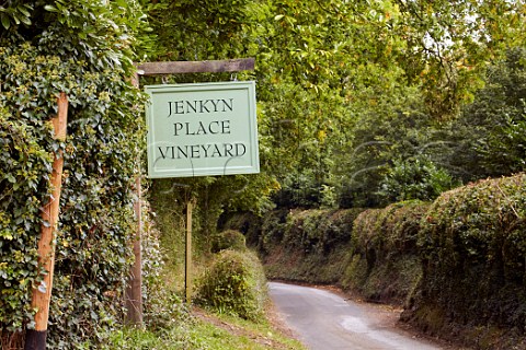 Sign for Jenkyn Place Vineyard Bentley Hampshire England