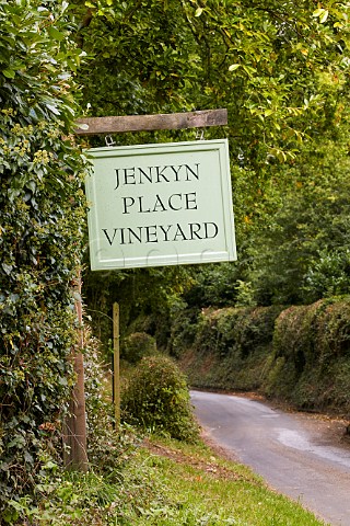 Sign for Jenkyn Place Vineyard Bentley Hampshire England
