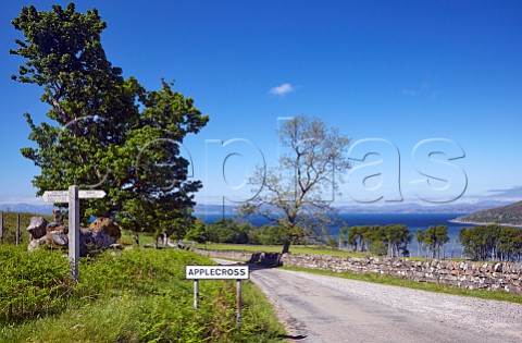 Road into Applecross from Bealach Na Ba Applecross Peninsula Ross and Cromarty Scotland