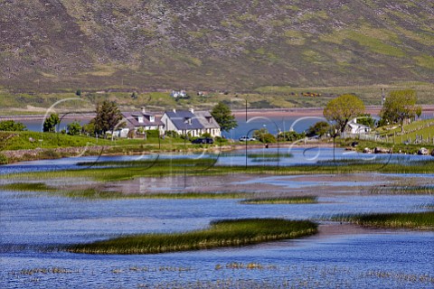 Cottages at Milltown viewed over Loch a Mhuilinn Near Applecross Applecross Peninsula Ross and Cromarty Scotland