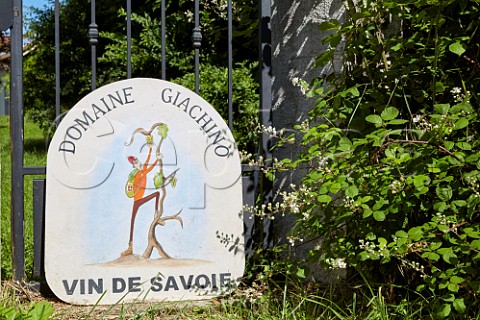 Entrance to Domaine Giachino Chapareillan Savoie France  Apremont